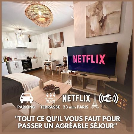 "Moonlight" Gare A 10Min De Paris, Wifi, Terrasse , Parking Appartement Argenteuil Buitenkant foto